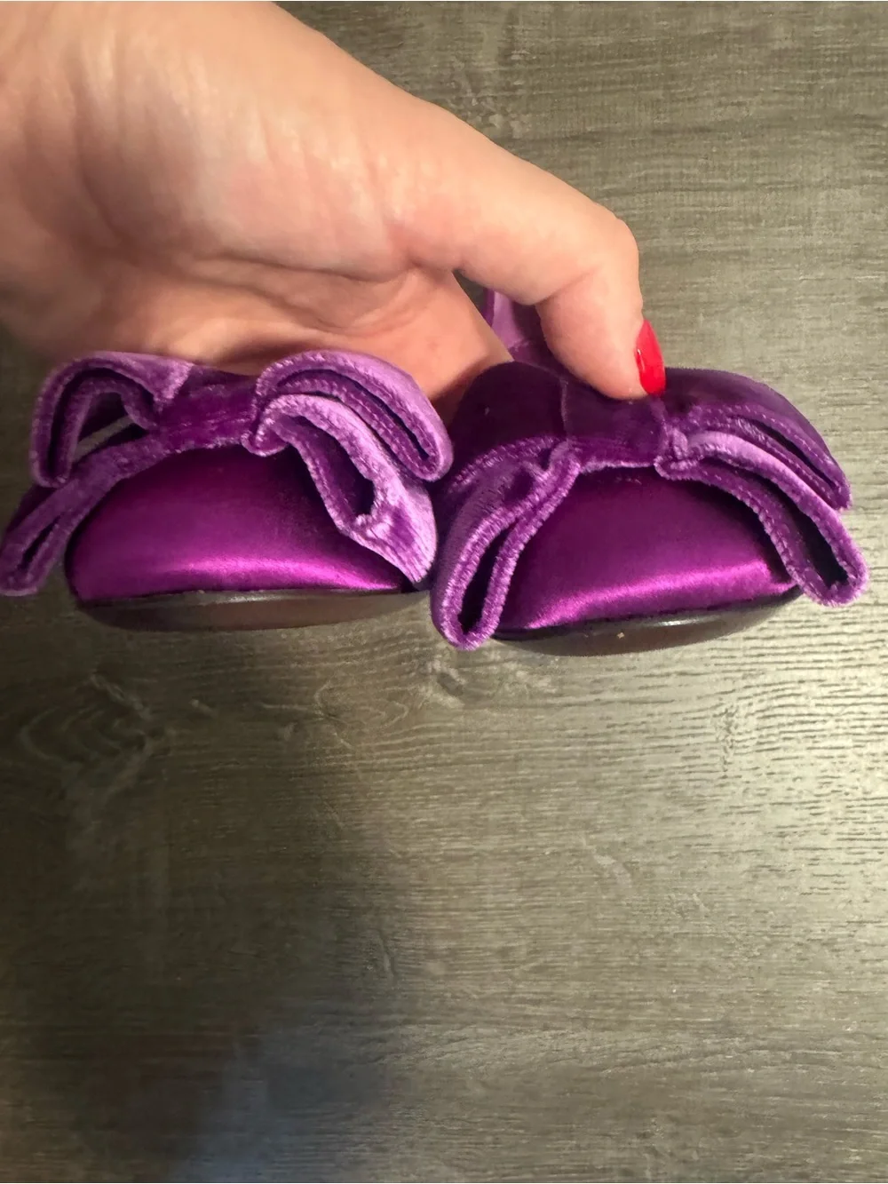 NIB Tory Burch Viola Bow Ballet Flats in Spiced Plum Size 7.5 💜
